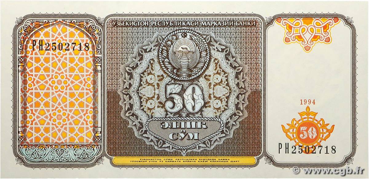 50 Sum OUZBEKISTAN  1994 P.78 NEUF