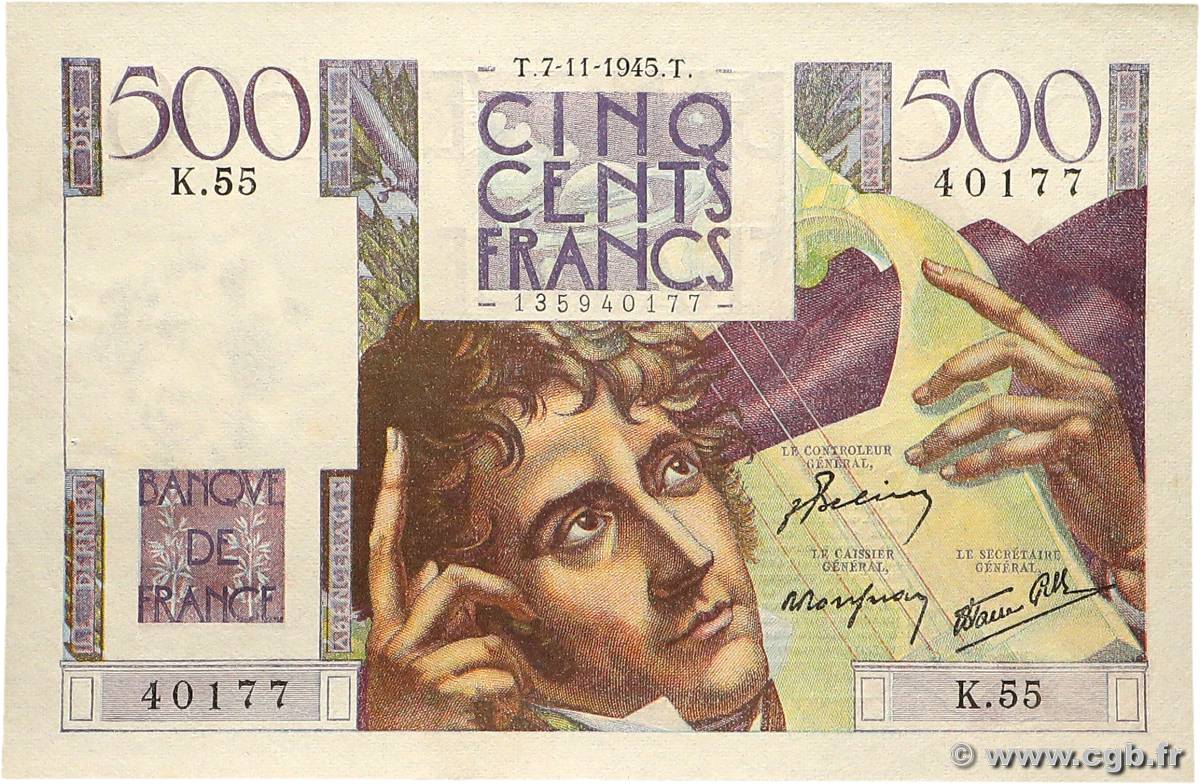 500 Francs CHATEAUBRIAND FRANCE  1945 F.34.03 SPL