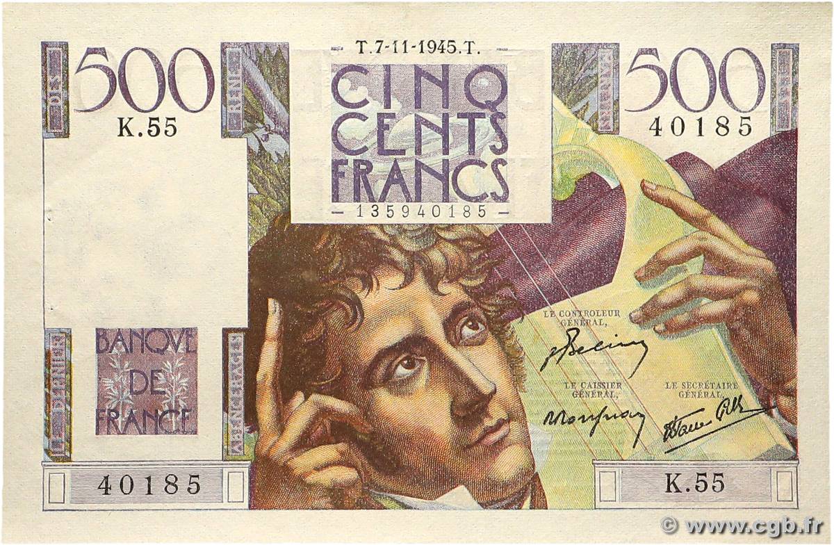 500 Francs CHATEAUBRIAND FRANCIA  1945 F.34.03 SC