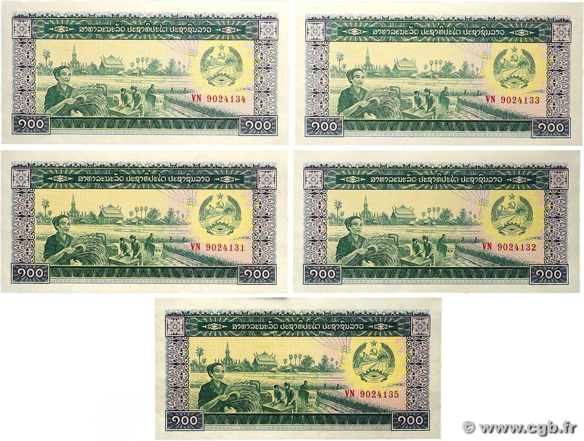 100 Kip Lot LAOS  1979 P.30a fST+