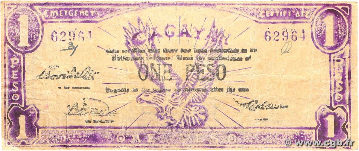 1 Peso PHILIPPINES  1942 PS.187 F