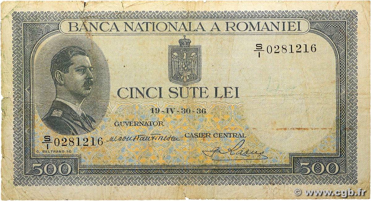500 Lei ROUMANIE  1936 P.042b B