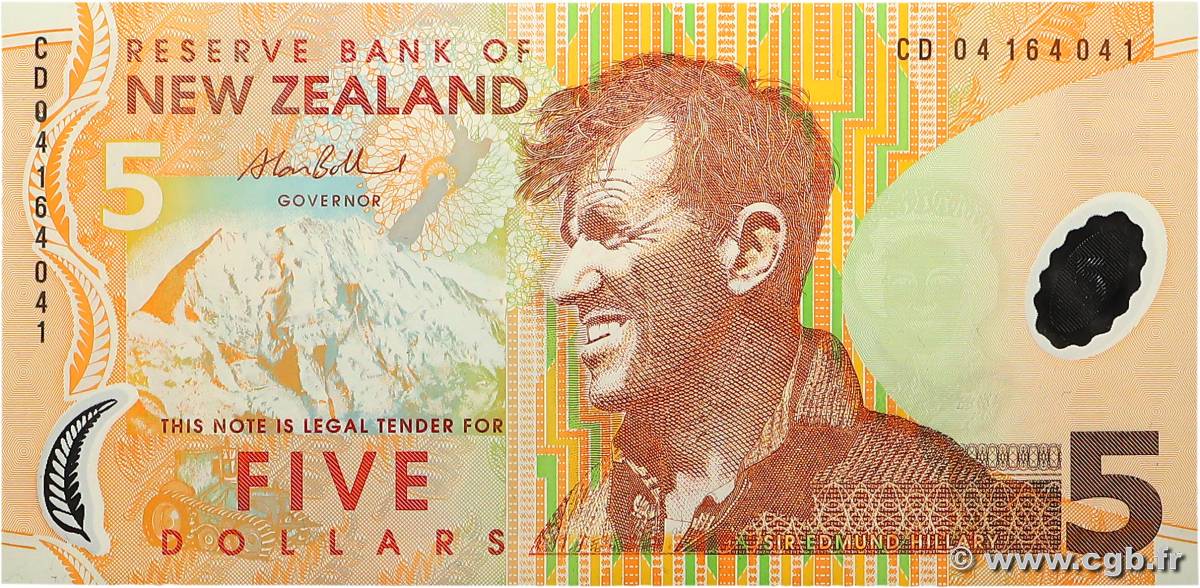 5 Dollars NEW ZEALAND  2004 P.185b UNC-