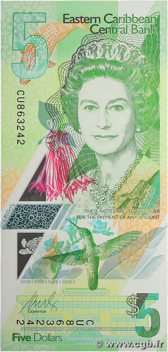5 Dollars EAST CARIBBEAN STATES  2021 P.56 FDC