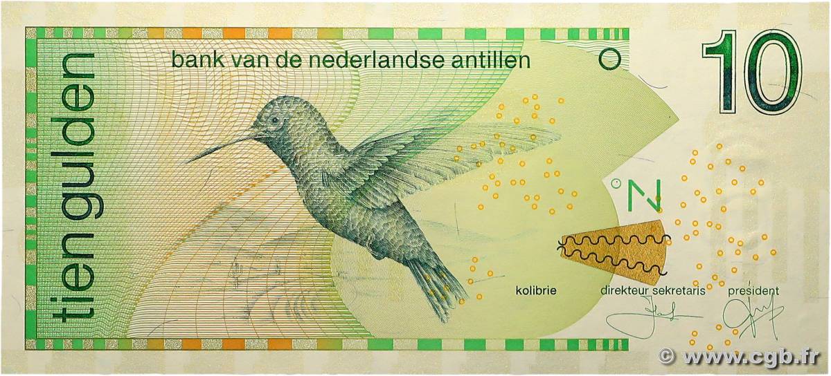 10 Gulden NETHERLANDS ANTILLES  2016 P.28h FDC