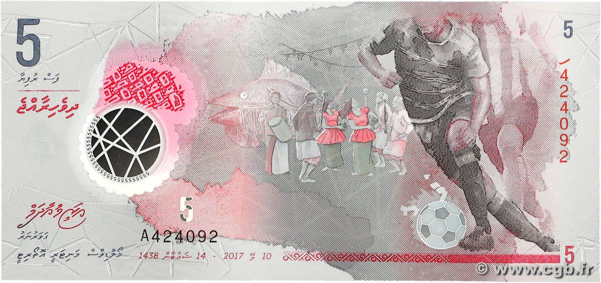 5 Rufiyaa MALDIVES  2017 P.A26 NEUF
