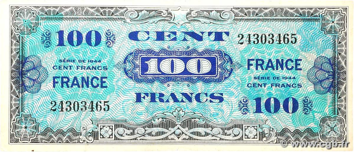 100 Francs FRANCE FRANCE  1945 VF.25.01 VF+