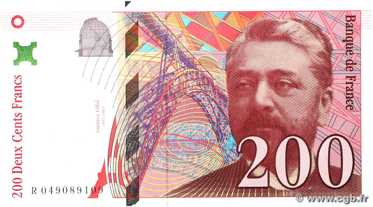 200 Francs EIFFEL FRANCE  1996 F.75.03b SPL
