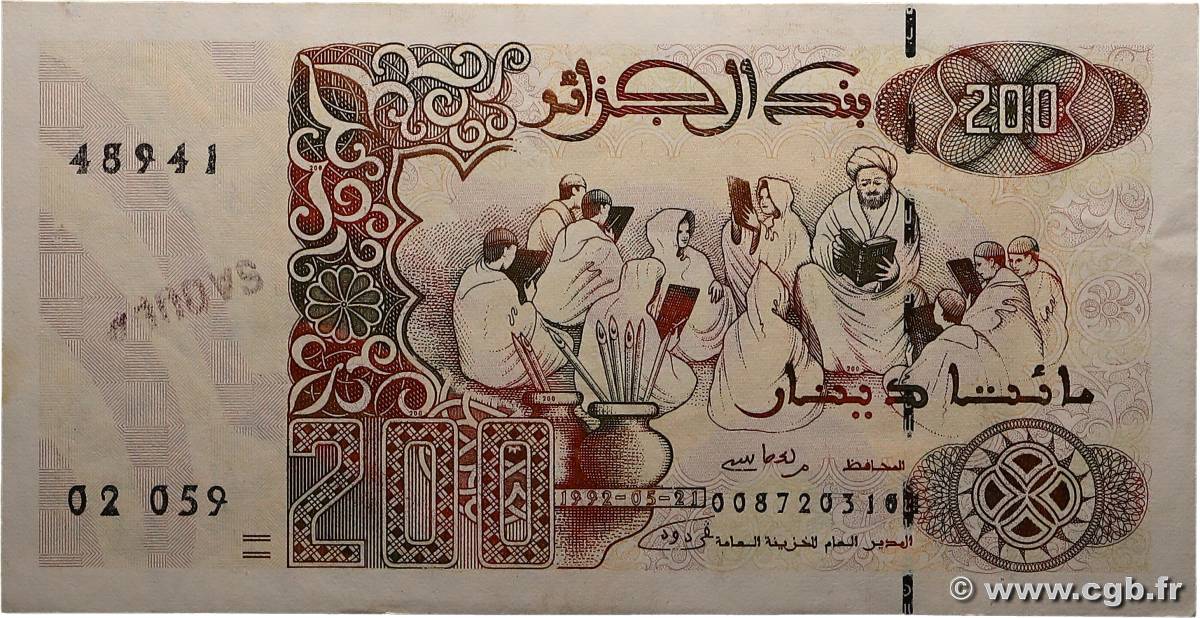 200 Dinars Épreuve ALGÉRIE  1992 P.138 SPL