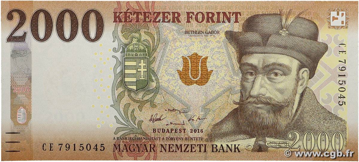 2000 Forint HONGRIE  2016 P.204a NEUF