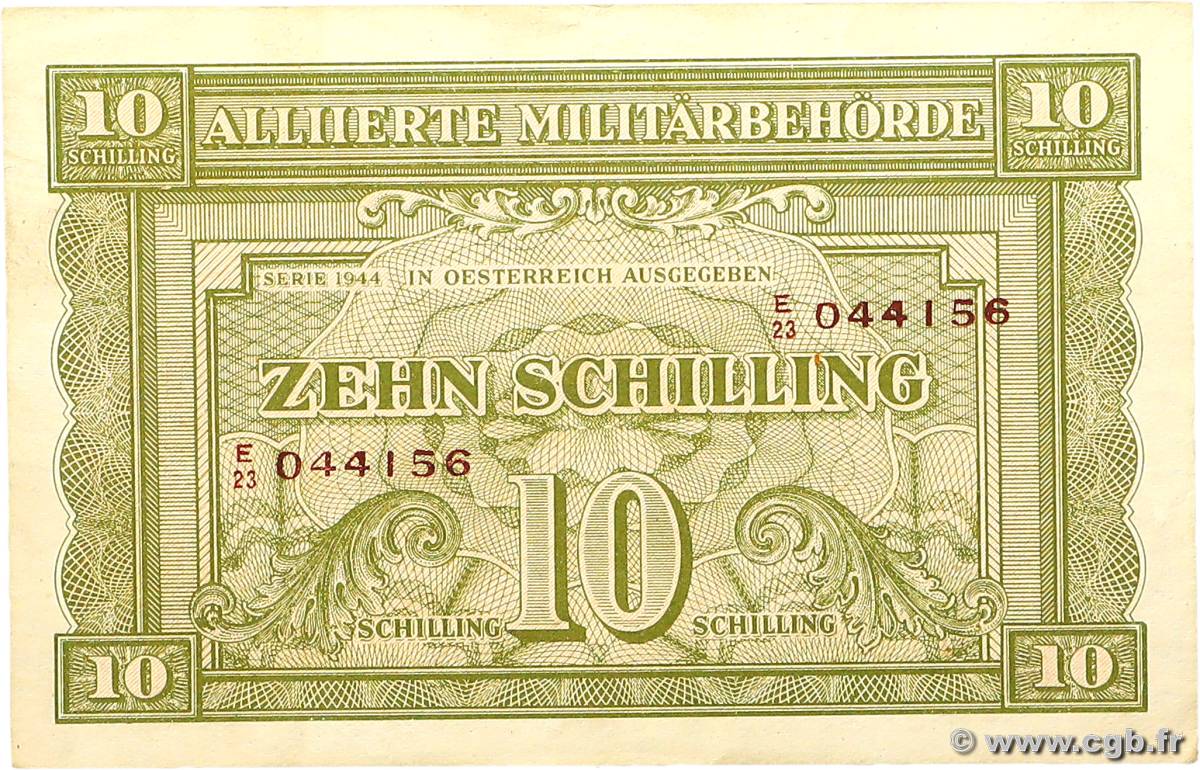 10 Schilling AUTRICHE  1944 P.106 TTB
