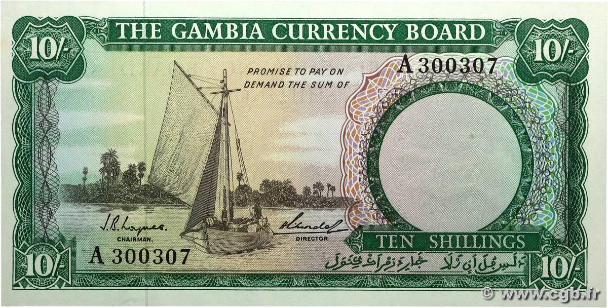10 Shillings GAMBIE  1965 P.01a NEUF