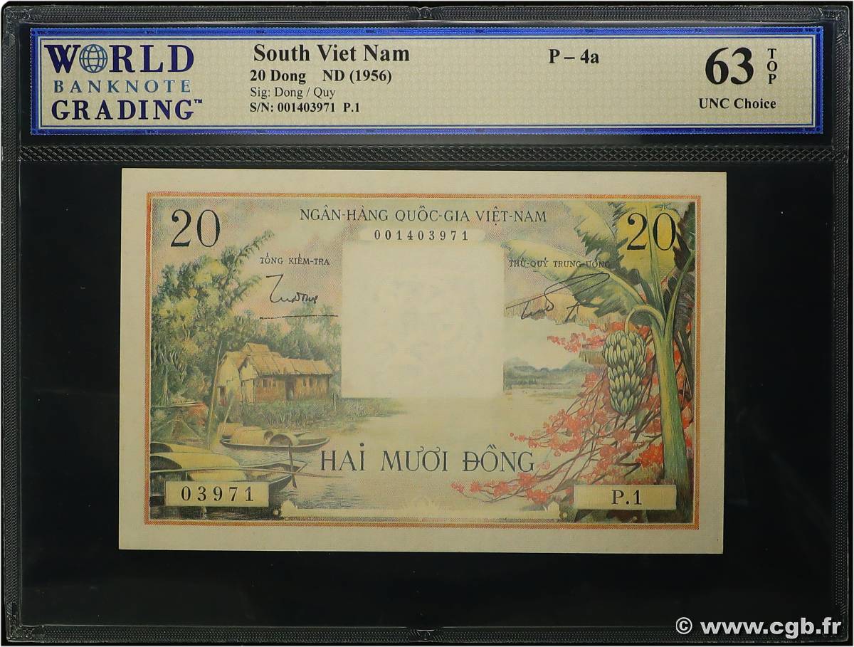 20 Dong VIET NAM SOUTH  1956 P.04a UNC-