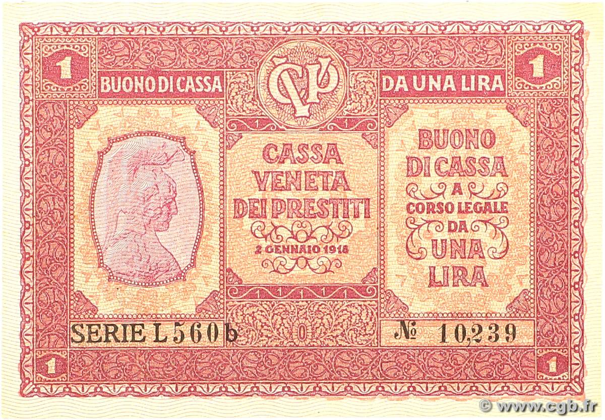 1 Lira ITALIE  1918 PM.04 SPL
