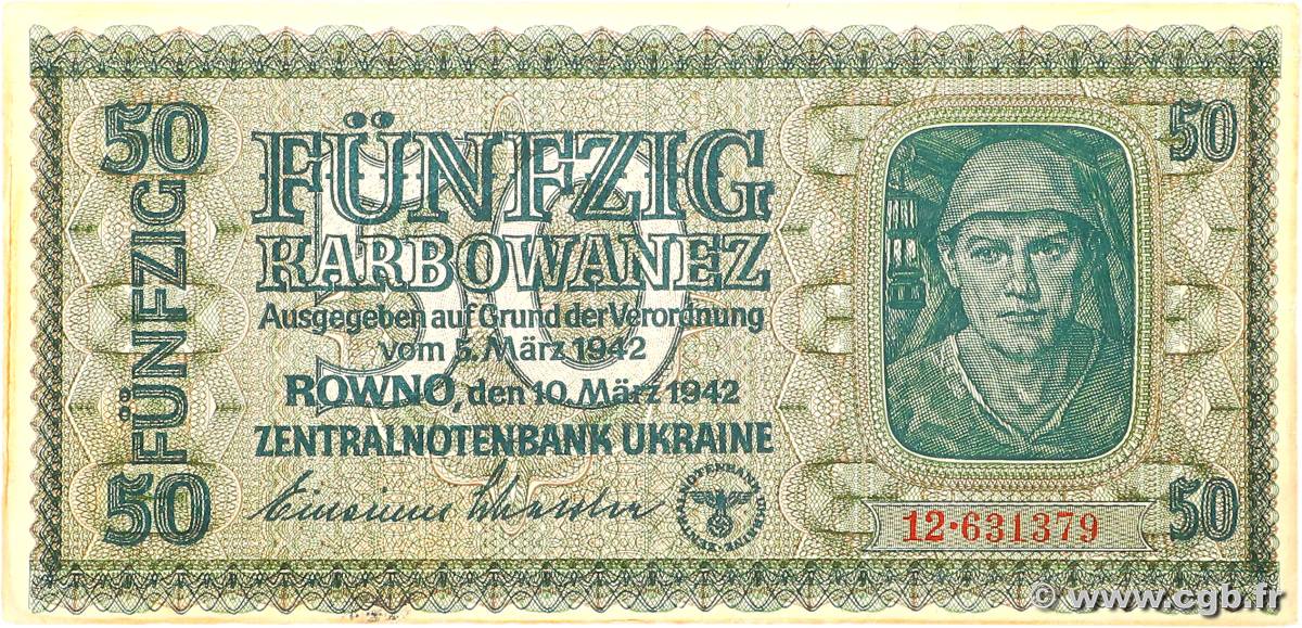 50 Karbowanez UKRAINE  1942 P.054 TTB