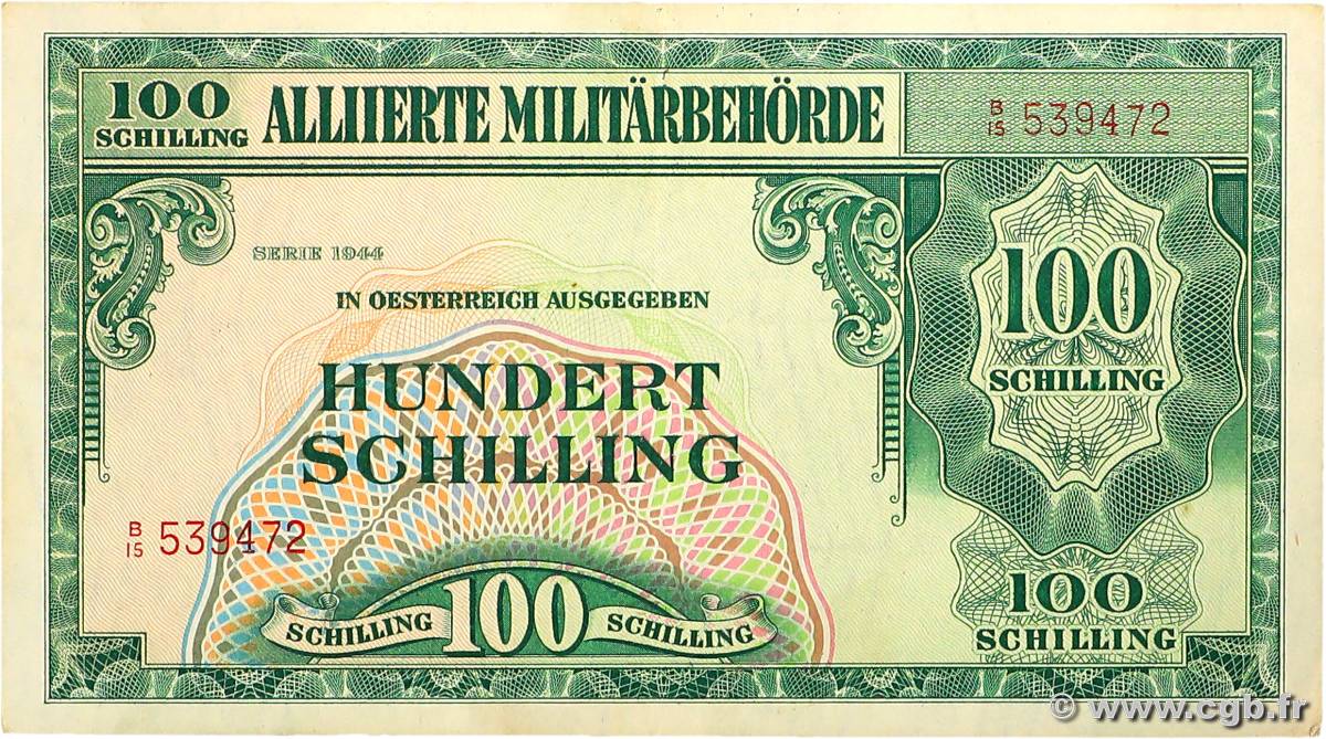 100 Shilling AUSTRIA  1944 P.110a VF