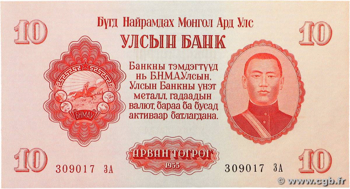 10 Tugrik Remplacement MONGOLIE  1955 P.31 ST