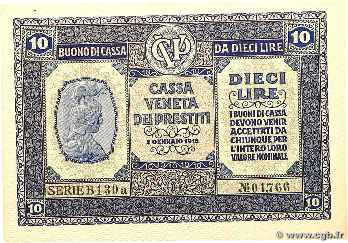 10 Lire ITALIE  1918 PM.06 SUP
