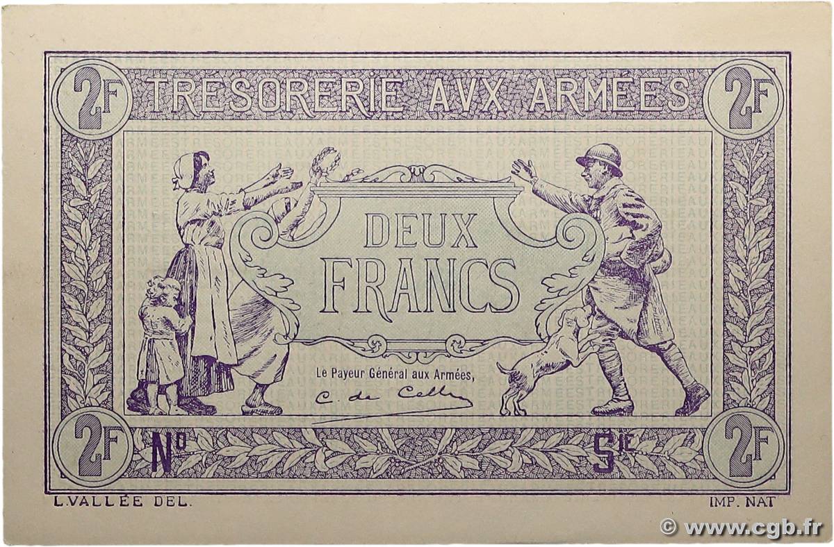 2 Francs TRÉSORERIE AUX ARMÉES Épreuve FRANCE  1919 VF.05.00Ec NEUF