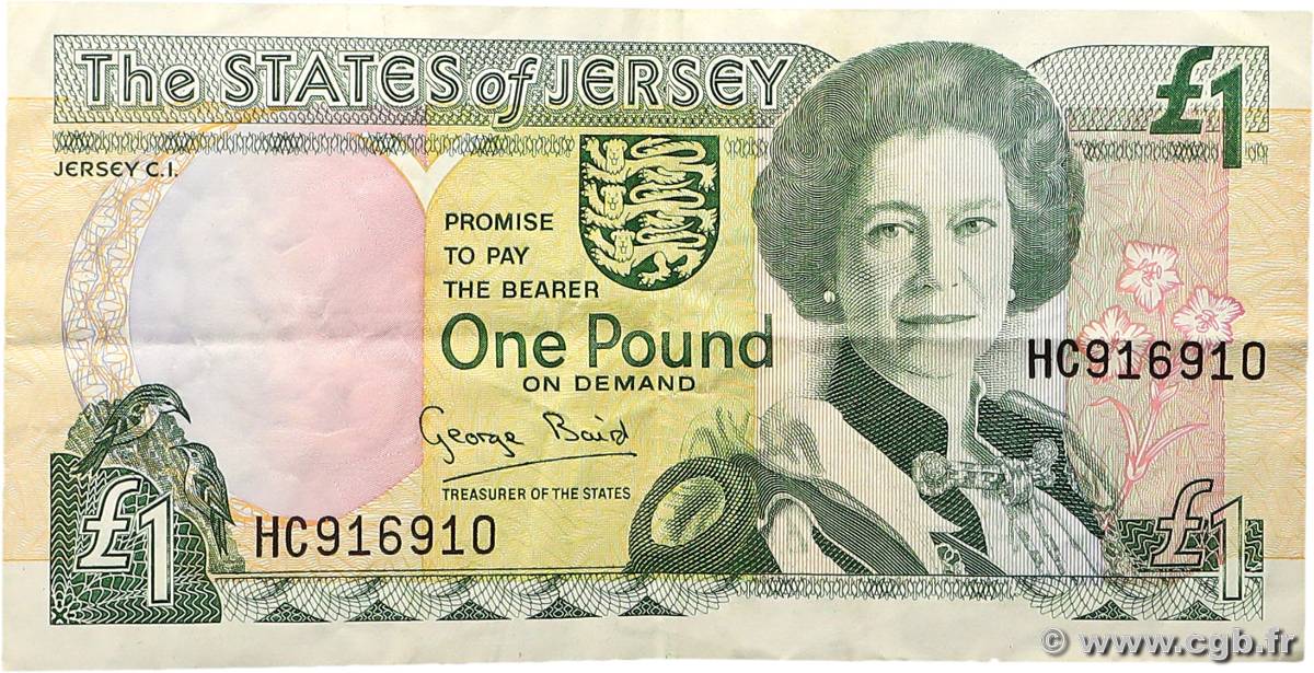 1 Pound JERSEY  1993 P.20a VF