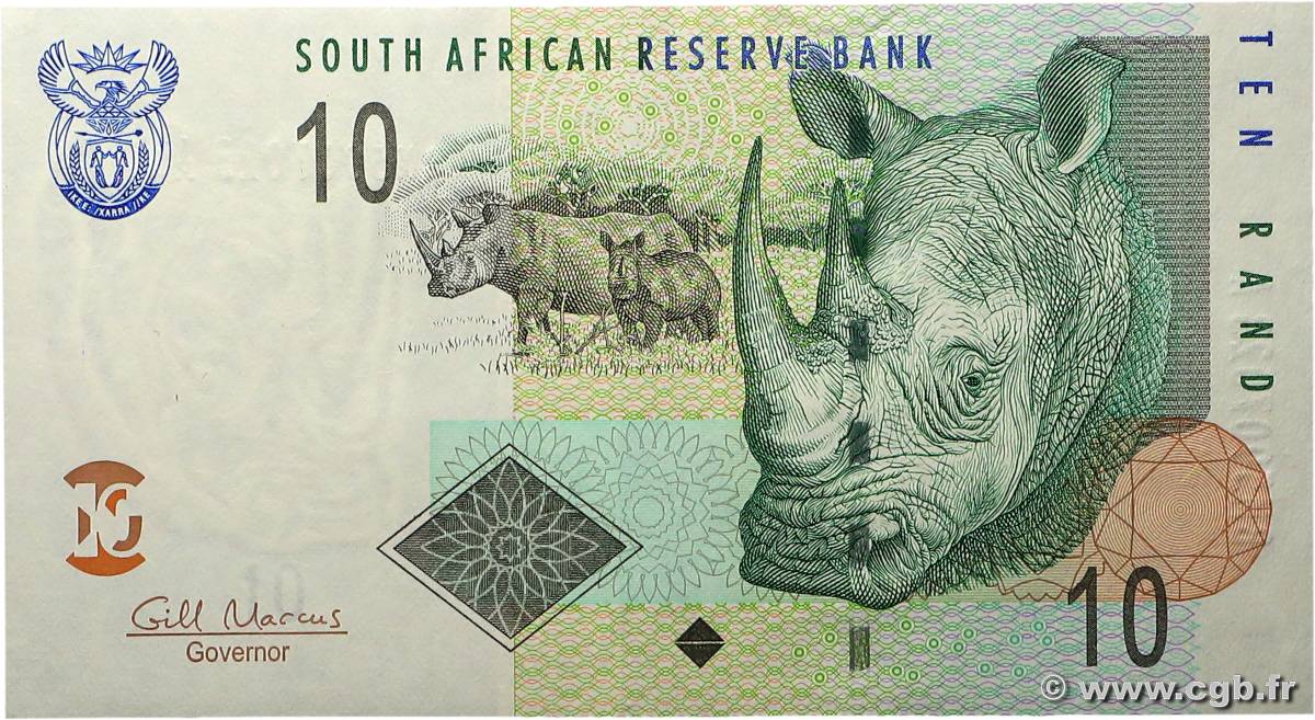10 Rand AFRIQUE DU SUD  2009 P.128b pr.NEUF