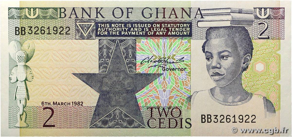 2 Cedis GHANA  1982 P.18d NEUF