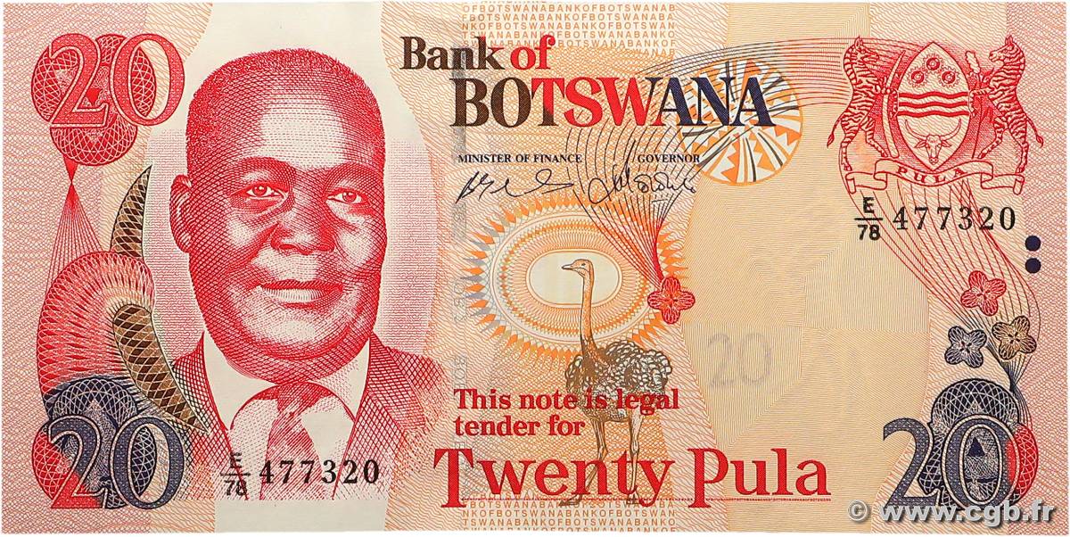 20 Pula BOTSWANA (REPUBLIC OF)  2006 P.27b AU