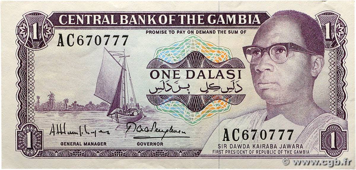 1 Dalasi GAMBIA  1971 P.04g XF