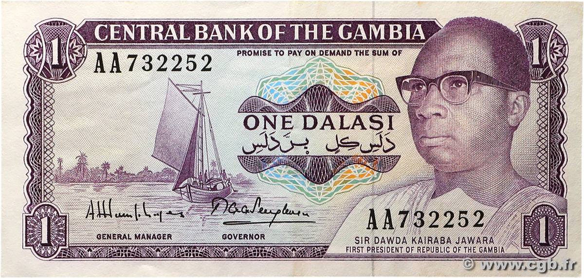 1 Dalasi GAMBIA  1971 P.04g XF