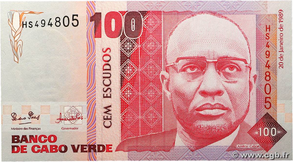 100 Escudos CAPE VERDE  1989 P.57a UNC