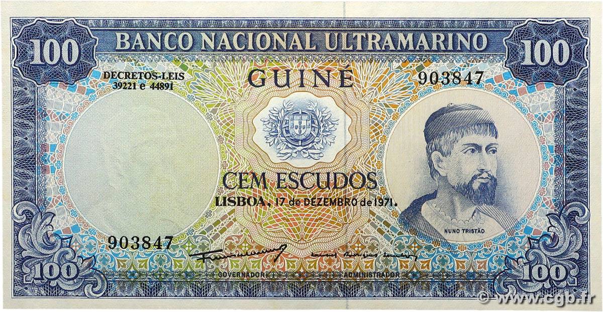 100 Escudos PORTUGUESE GUINEA  1971 P.045a UNC