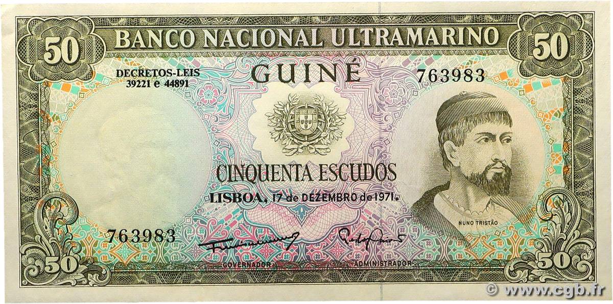 50 Escudos PORTUGUESE GUINEA  1971 P.044 UNC-