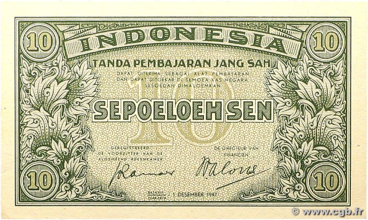 10 Sen INDONÉSIE  1947 P.031 NEUF