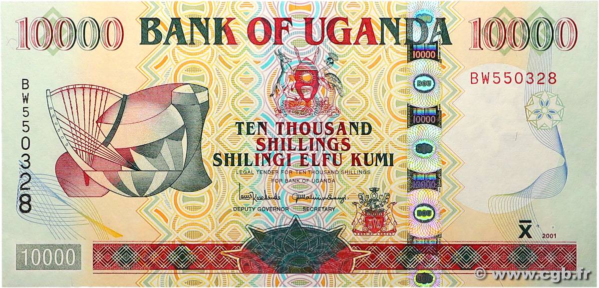 10000 Shillings OUGANDA  2001 P.41a NEUF