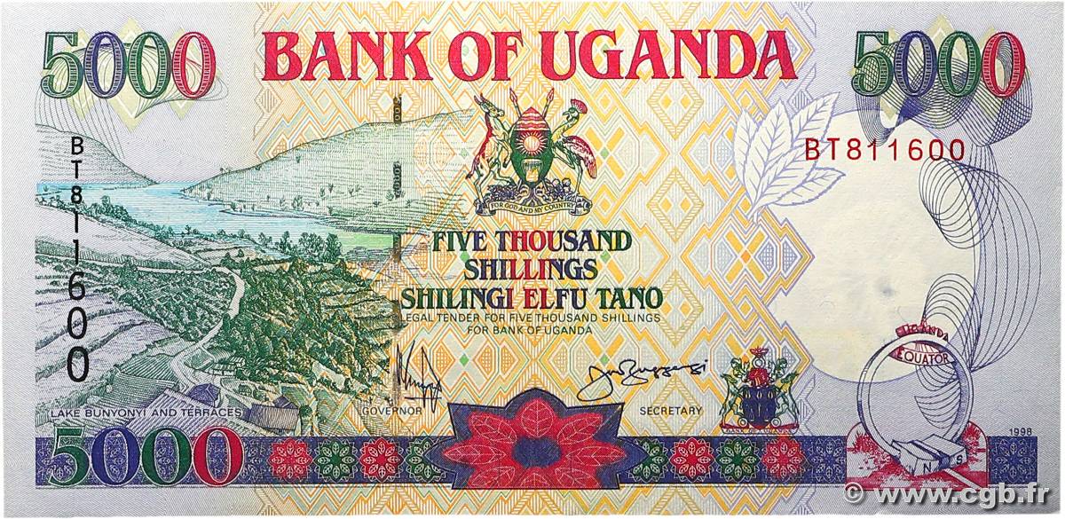 5000 Shillings OUGANDA  1998 P.37b pr.NEUF