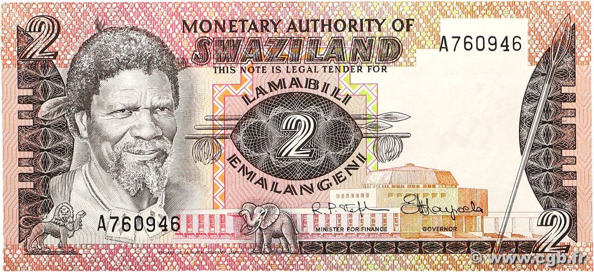 2 Emalangeni SWAZILAND  1974 P.02a NEUF