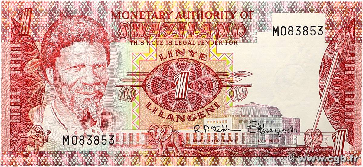 1 Lilangeni SWAZILAND  1974 P.01a pr.NEUF