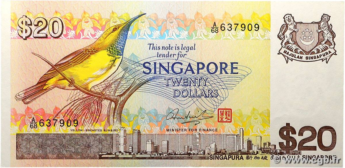 20 Dollars SINGAPORE  1979 P.12 UNC-