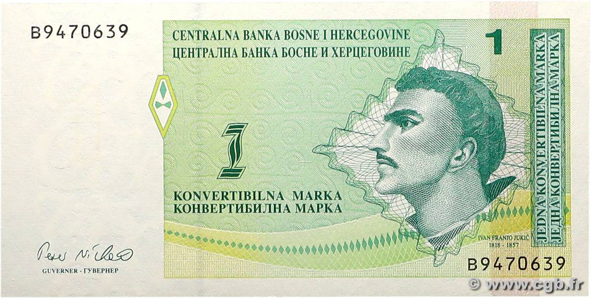 1 Convertible Marka BOSNIA HERZEGOVINA  1998 P.059a UNC