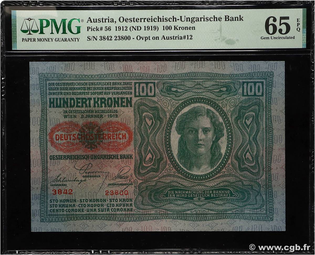 100 Kronen AUTRICHE  1919 P.056 NEUF