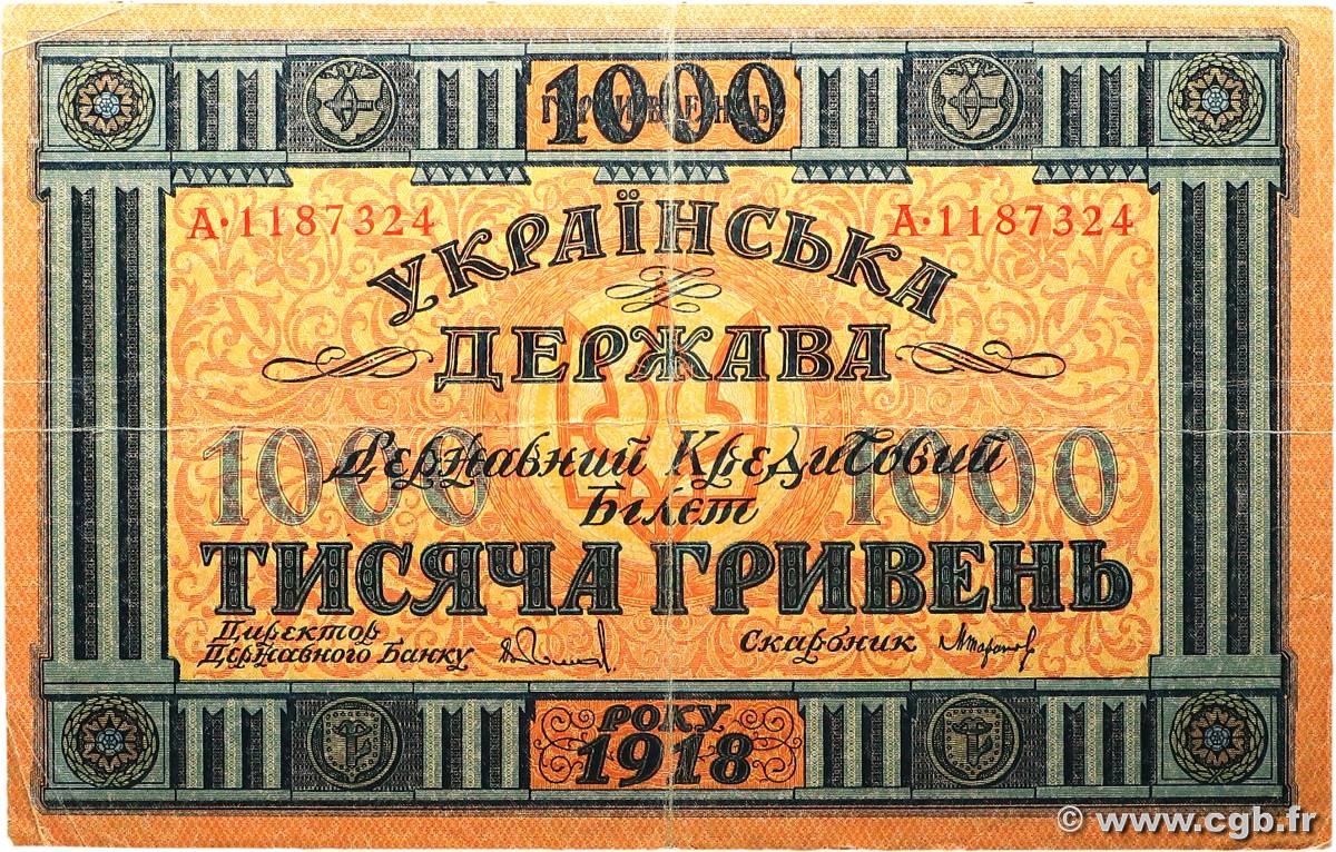 1000 Hryven UKRAINE  1918 P.024 TTB+