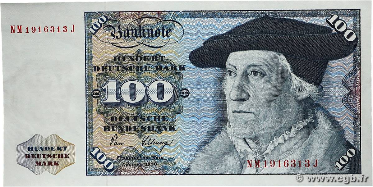 100 Deutsche Mark ALLEMAGNE FÉDÉRALE  1980 P.34d pr.NEUF