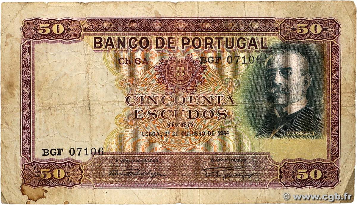 50 Escudos PORTUGAL  1944 P.154 B