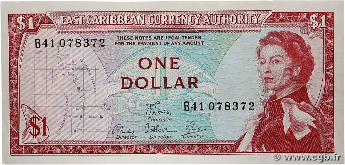 1 Dollar CARAÏBES  1965 P.13d SPL