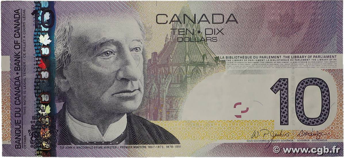 10 Dollars CANADA  2005 P.102Ab TTB+