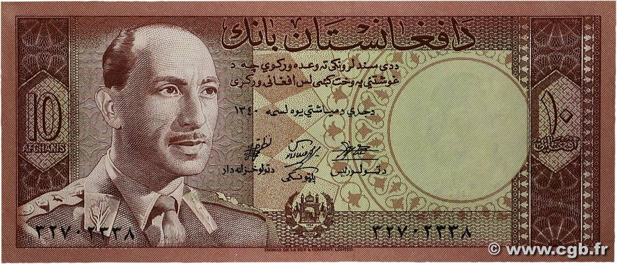 10 Afghanis AFGHANISTAN  1961 P.037a XF