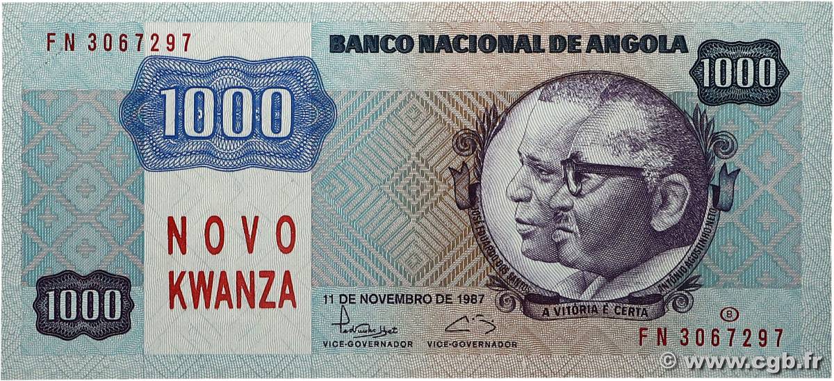 1000 Novo Kwanza sur 1000 Kwanzas ANGOLA  1987 P.124 NEUF