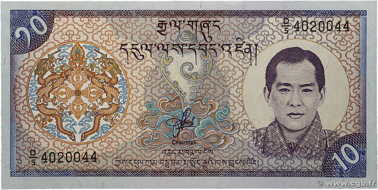10 Ngultrum BHOUTAN  2000 P.22 pr.NEUF