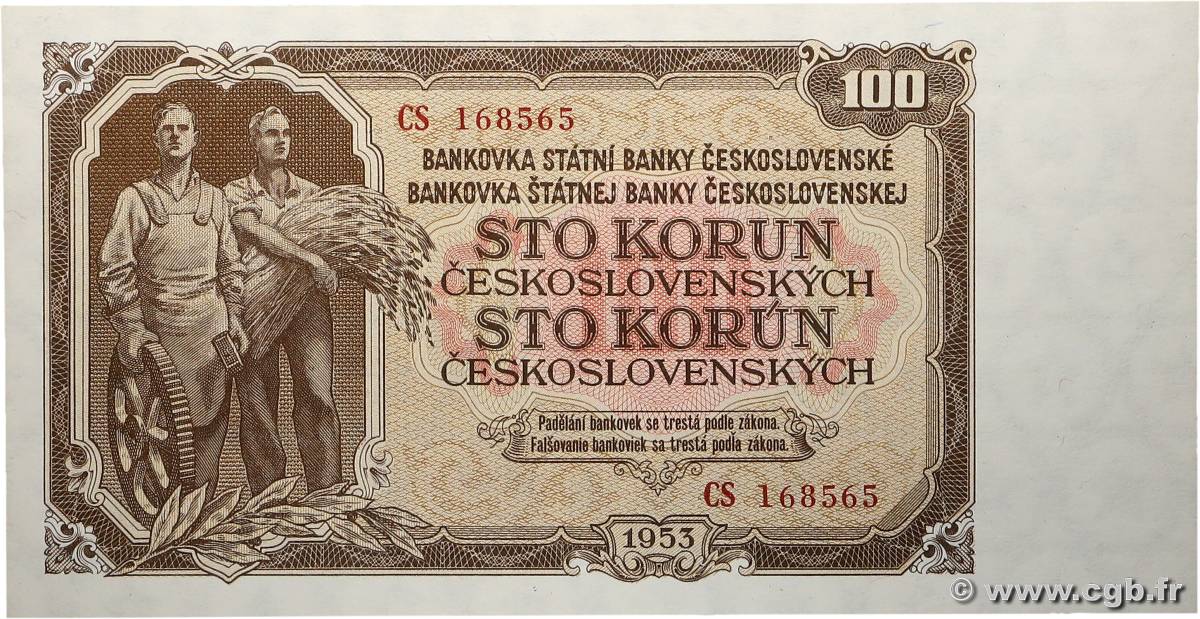 100 Korun TCHÉCOSLOVAQUIE  1953 P.086a NEUF