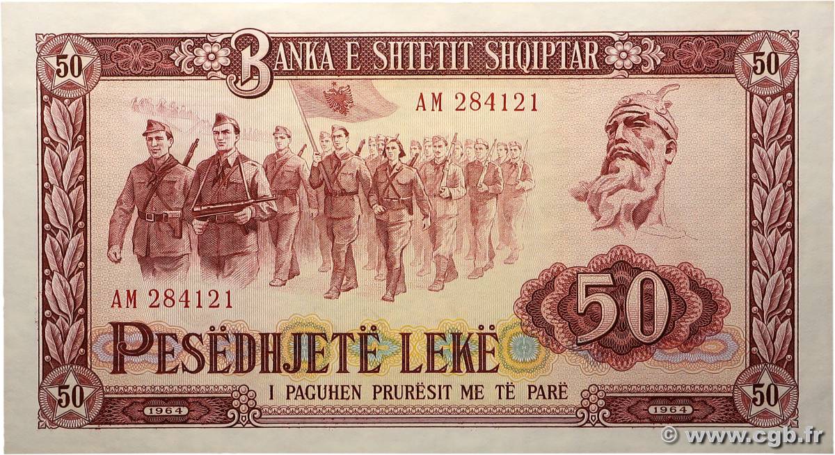 50 Lekë ALBANIE  1964 P.38a pr.NEUF